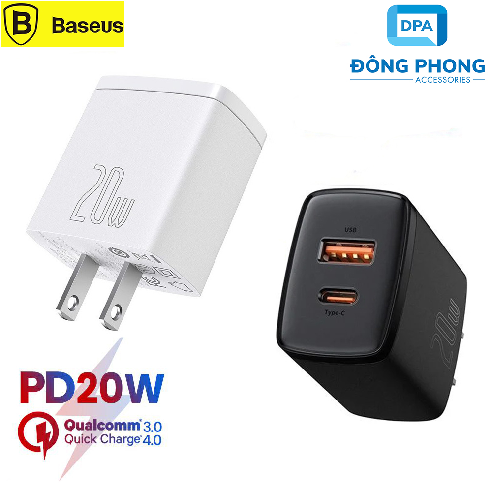 Củ sạc nhanh đa năng baseus pd 20w compact