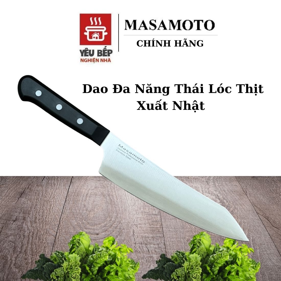Dao xuất nhật masamoto thái, lọc thịt cá đa năng siêu sắc bén chef180 - mk202