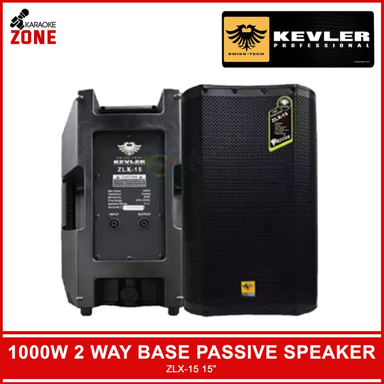 Kevler ZLX 15D 500w 15 inch Active Plastic Molded Loudspeaker