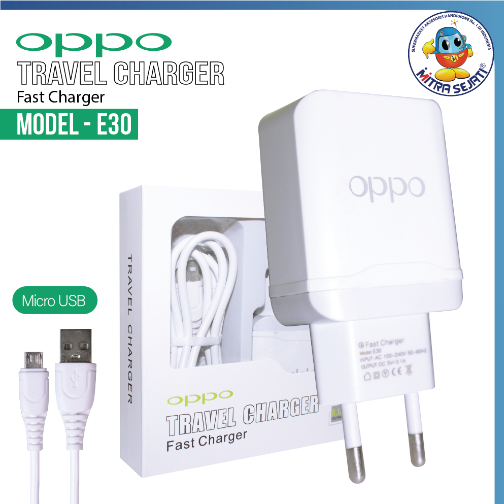 Charger Smart E30 3.1A Micro Oppo Branded-ATCMICE30SMOP
