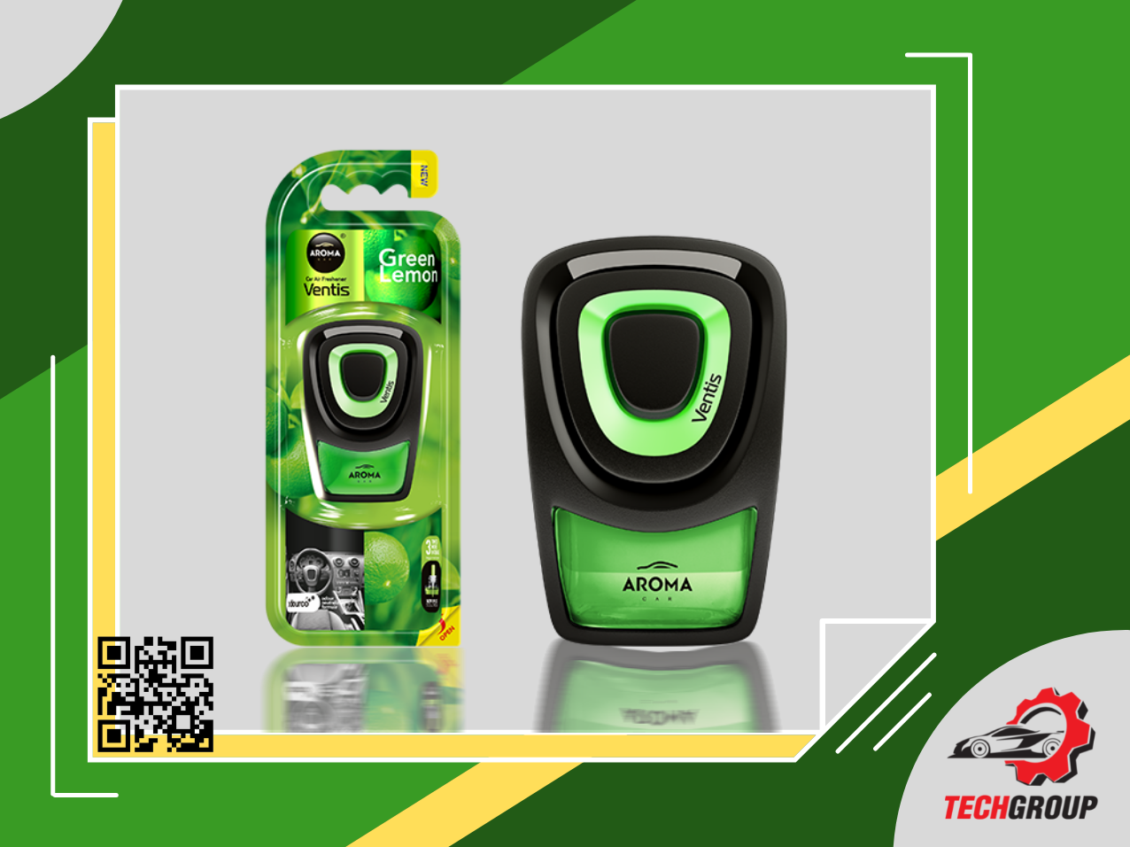 Nước hoa Kẹp cửa gió - Aroma Car Ventis 8ml - Lemon Green