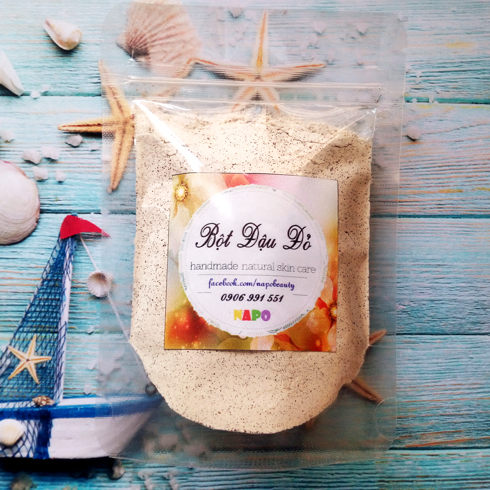 [HCM]Bột Đậu Đỏ Handmade NaPo, bột đậu đỏ nguyên chất cực mịn đắp mặt trắng da tẩy tbc