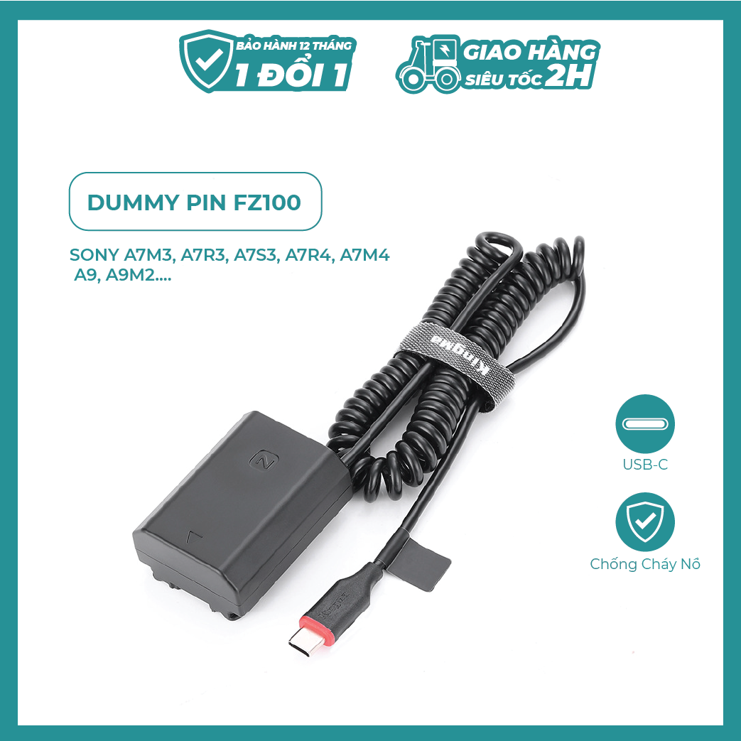 Pin ảo/ giả pin/ pin dummy kingma for sony np-fz100