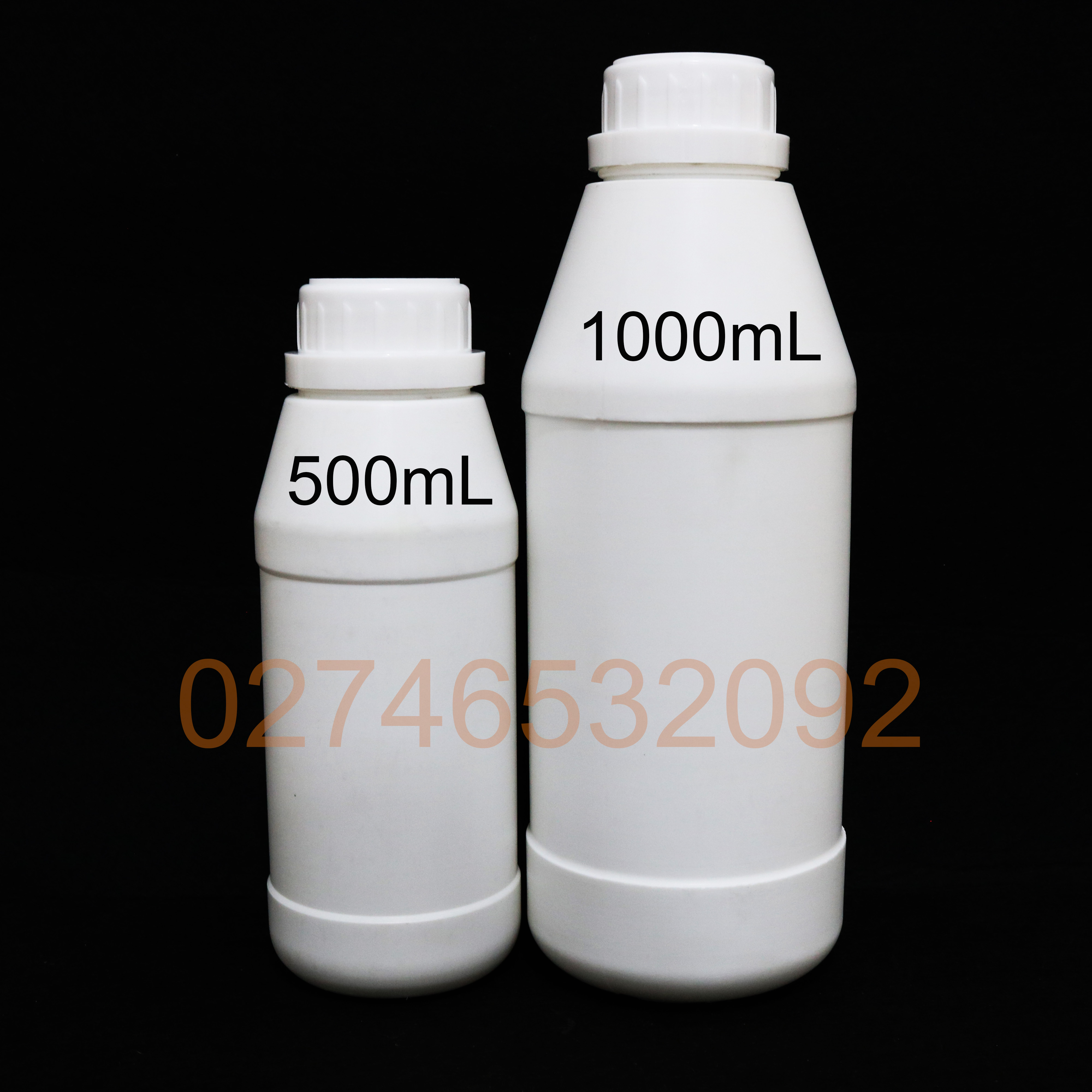 Chai Nhựa Trắng Đục HPDE Nắp Vặn Thân Xéo 500mL và 1 lít Siêu Xinh