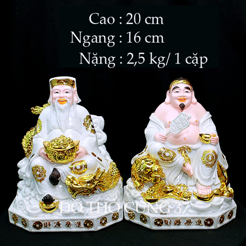 Tượng thần tài - thổ địa long hổ áo trắng