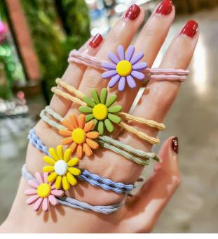 Dây cột tóc hoa cúc dễ thương, thời trang, xinh xắn