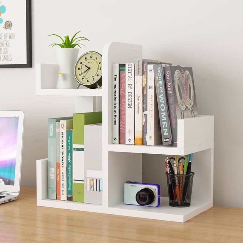 Kệ sách xương rồng mini để bàn tiện ích lắp ghép