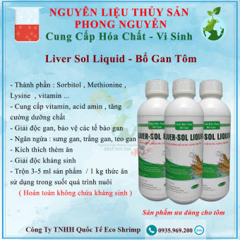Liver Sol Bổ gan , giải độc gan , tăng cường dưỡng chất phục hồi chức năng gan tôm , cá # Liver Sol liquid chai 1000ml