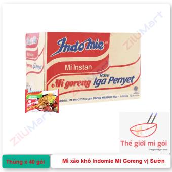 Thùng 40 gói mì xào khô Indomie Mi Goreng vị sườn