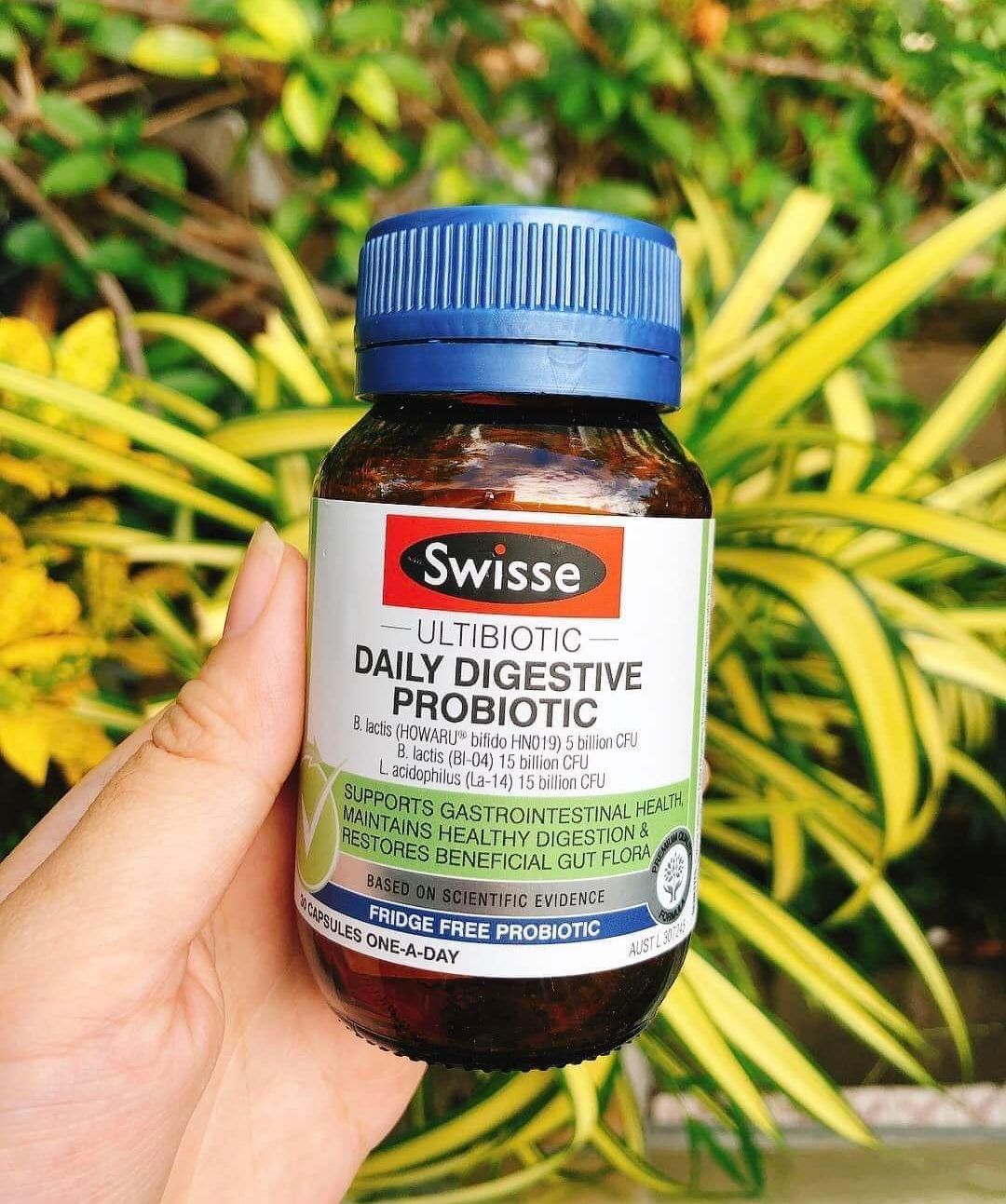 Men hỗ trợ tiêu hóa Swisse Ultibiotic Daily Digestive Probiotic - 30 Capsules
