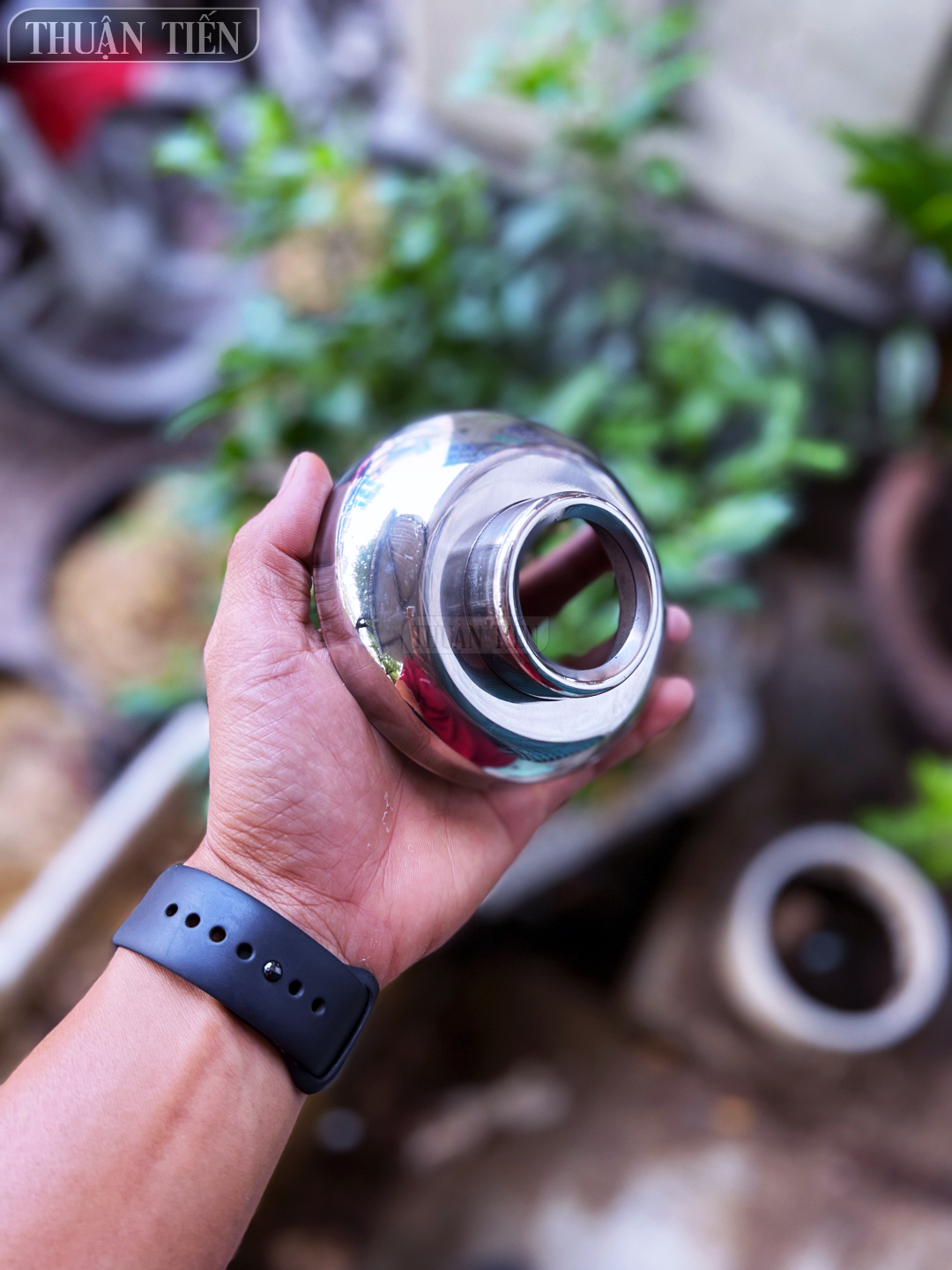 CHỤP ĐÍT PÔ AIR BLADE 2008- AB 2010 FI THÁI, AIR BLADE CÁC ĐỜI KHÁC INOX 304, VARIO 2014 - inox không hích