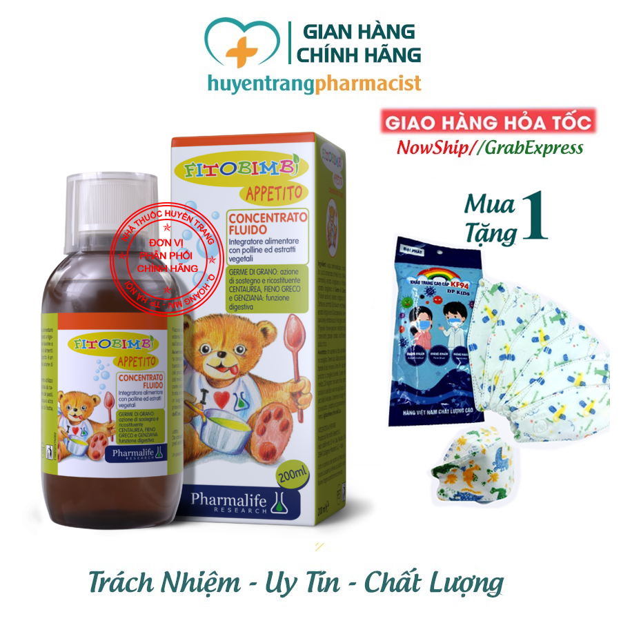 ✔️️️Siro ăn ngon Appetito - Thảo dược Châu Âu giúp Bé hết biếng ăn, hấp thu tốt (Chai 200ml) (Tặng quà xinh)