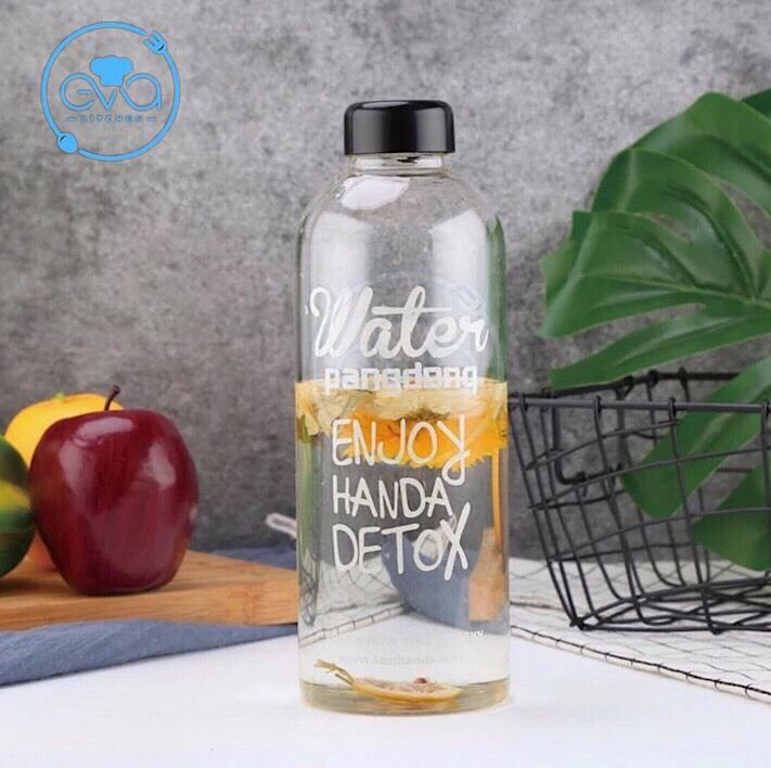 [HCM]Bình Đựng Nước Thuỷ Tinh Detox 1000 Ml