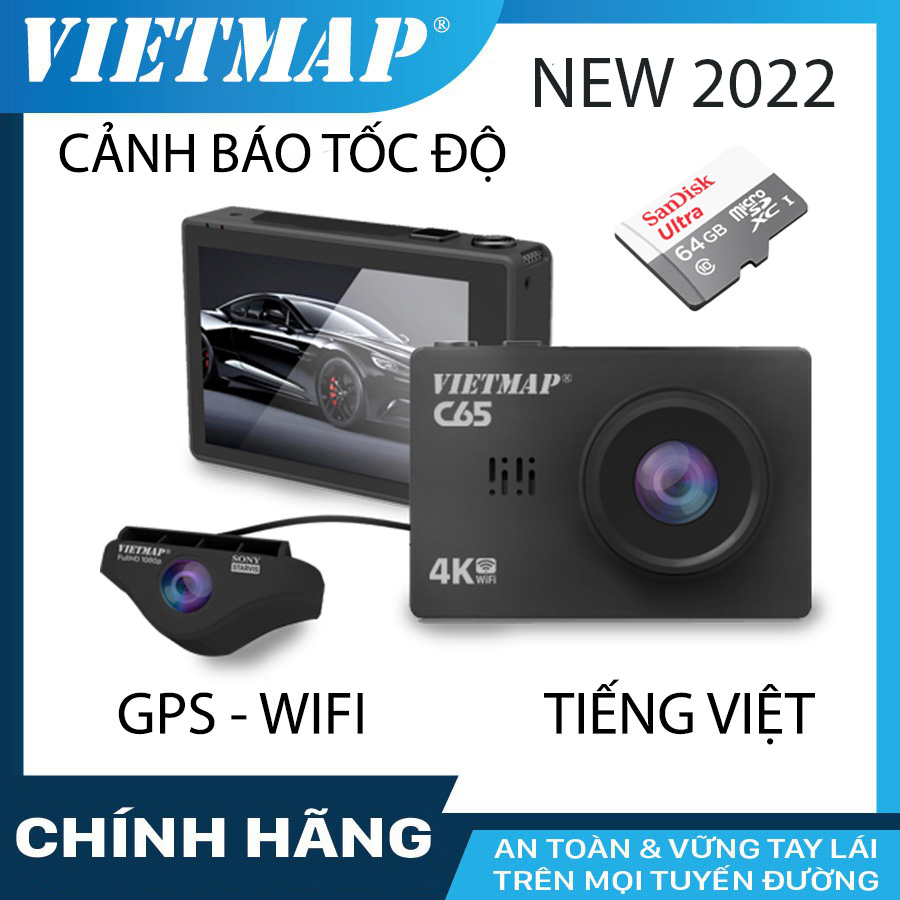 Camera hành trình vietmap c65 + km thẻ nhớ 32/64/128gb class 10 bền đẹp giá tốt chất lượng ổn định sử dụng bền bỉ lâu dài theo thời gian