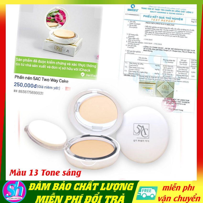 Phấn phủ kiềm dầu chống nước che khuyết điểm 5AC hàn quốc lâu trôi