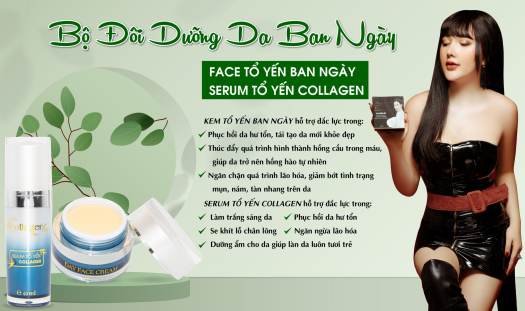 Kem Face Tổ Yến Ban Ngày NCOLLAGEN, Ngân Ncollagen - Dưỡng trắng da, kiềm dầu, đánh bay mụn