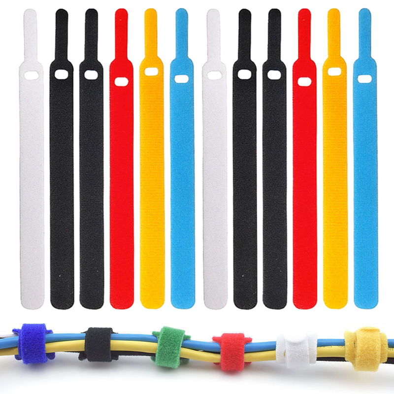 1 Chiếc Dây Cáp Dữ Liệu Màu Kẹo Dễ Mang Theo 12*145MM Dây Buộc Ma Thuật Dây Buộc Kim Tự Dính Có Thể Tái Sử Dụng Cho Tai Nghe Tai Nghe Cố Định Cuộn Dây Điện Thoại
