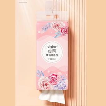 Lốc 250 tờ giấy rút treo tường SIPIAO Hoa Hồng nội địa Trung - giấy 4 lớp