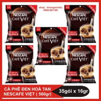 Cà phê Việt, Cà Phê đen đá nescafe Việt bịch 35 gói x 16g ( Combo 5 bịch )