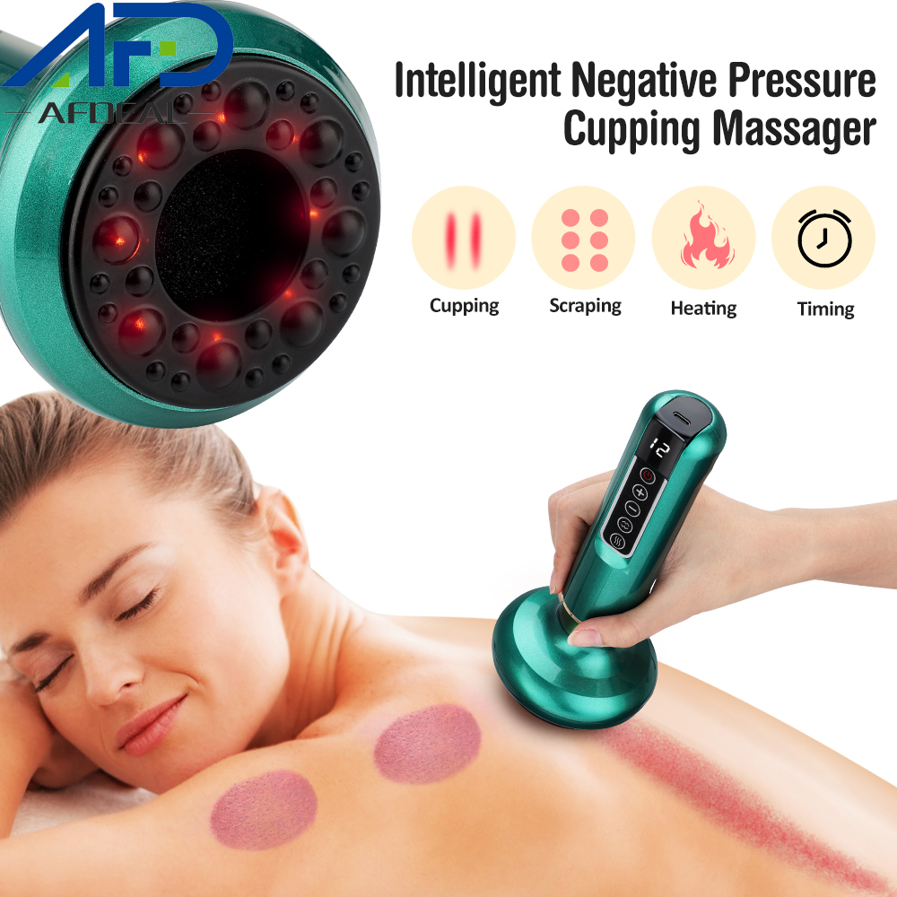 Afdeal Electric Cupping Machine Massager Guasha Scraping EMS Vibratings