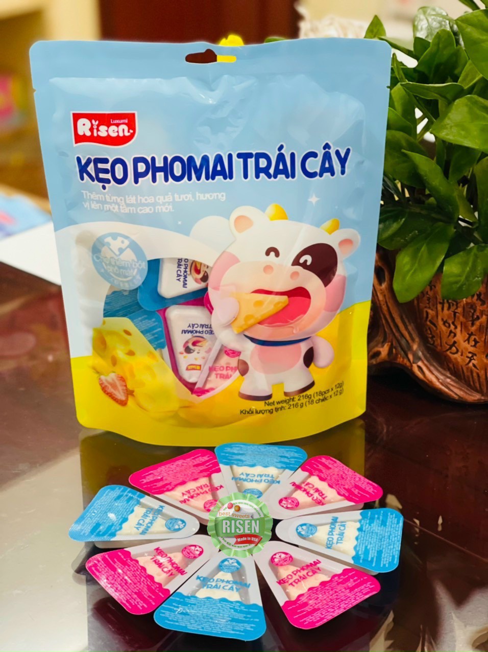 Kẹo phomai trái cây 216g