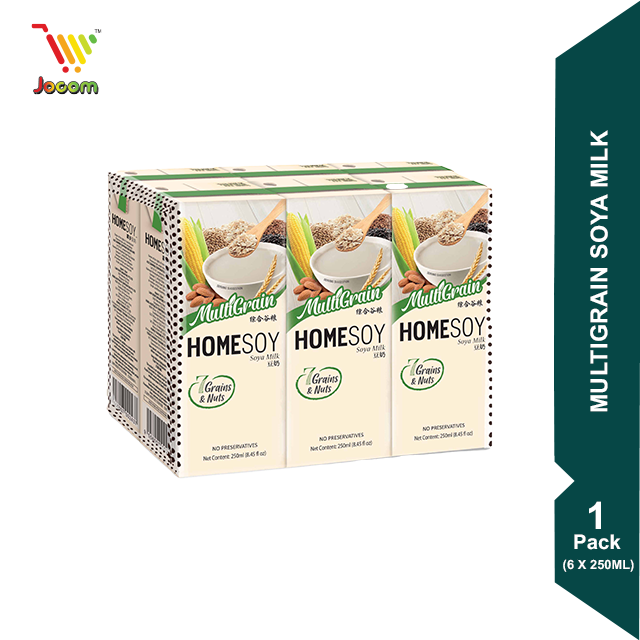HOMESOY MultiGrain Soya Milk (6 x 250ml)) [KL & Selangor Delivery Only]