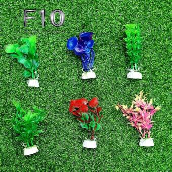 Cây nhựa trang trí bể cá - trang trí tiểu cảnh siêu đẹp bụi cao 10cm