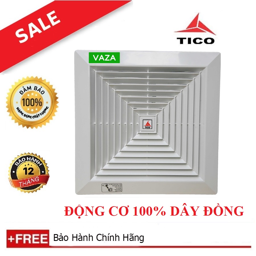 Quạt thông gió âm trần tico - động cơ 100% dây đồng