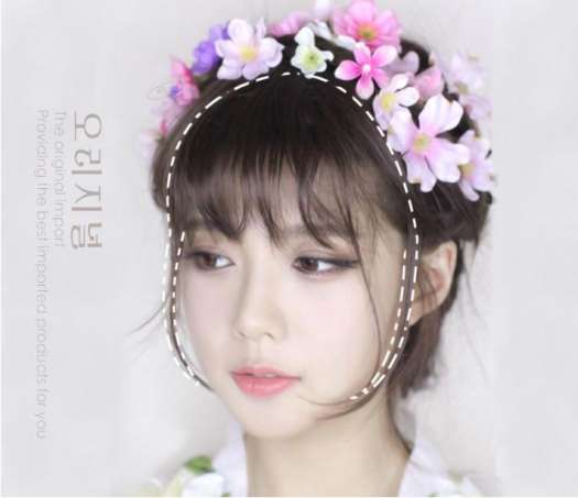 Tóc mái thưa làm từ tóc thật 100%, màu [nâu đỏ 2/33] tóc giả nữ Sỉ 45k