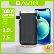BAVIN 3-in-1 Powerbank with 10000mAh and Dual USB Output