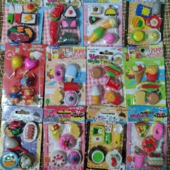 1 vỉ tẩy bút chì hình đồ ăn (giao ngẫu nhiên)