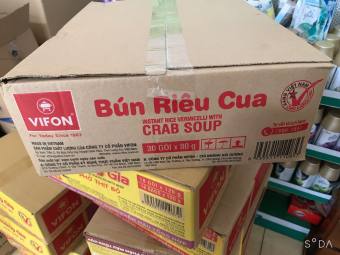 Thùng 30 Gói Bún Riêu Cua Có Túi Riêu Cua Thật VIFON 80g/gói