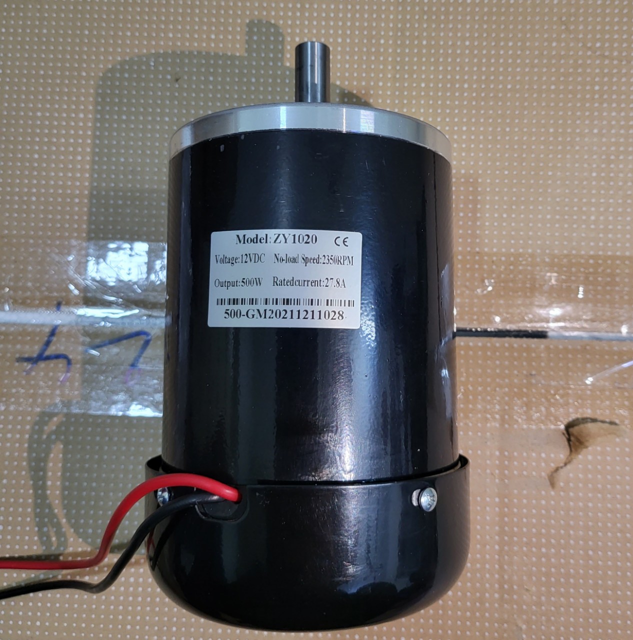 Motor dc 12v 500w có cánh làm mát motor