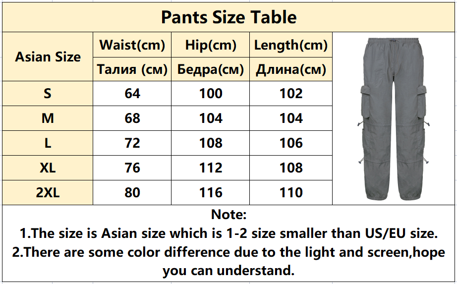 Volemo Clothes Pants Parachute Pants Cargo Femme Loose Fit Sweatpants  Trousers Streetwear Outfits Women Jogger Cargo Pants