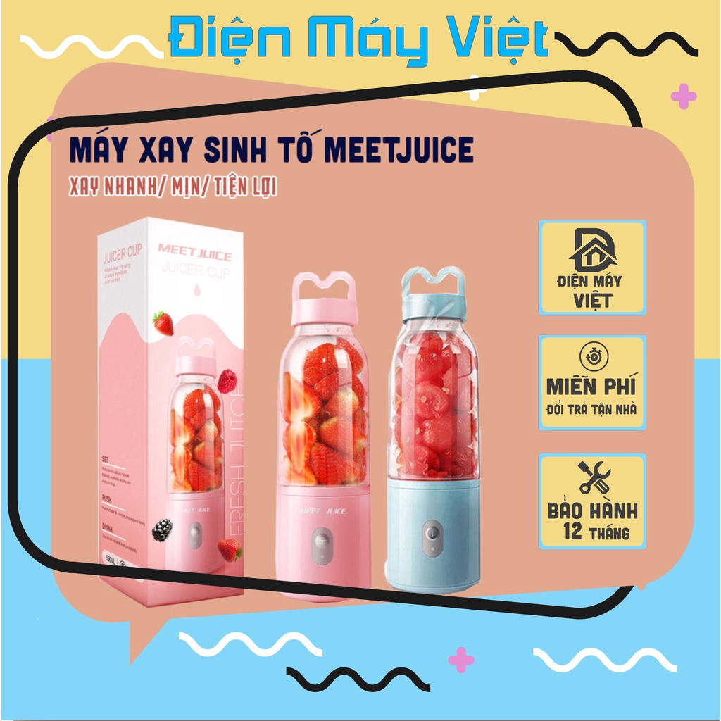 Máy xay sinh tố đa năng cầm tay meet juice xay cực nhanh, máy xay meet juice đa năng cao cấp
