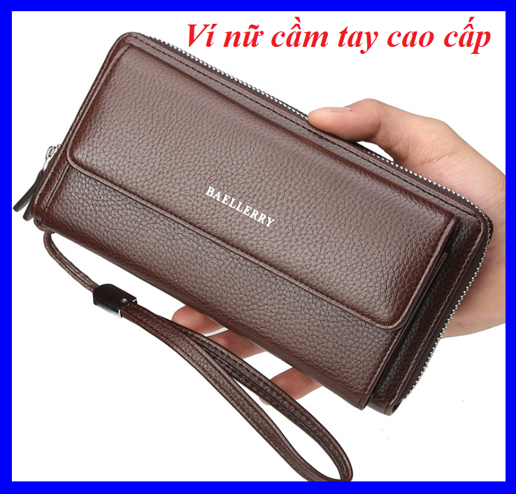   HOT 2025  Ví nữ cầm tay 2 ngăn kéo lớn da pu cao cấp Ví nữ chính hãng Baellerry 