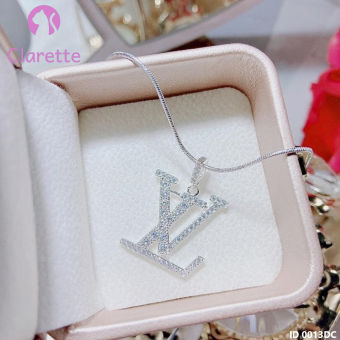 Dây chuyền bạc mặt LV cho nữ Clarette 0013DC