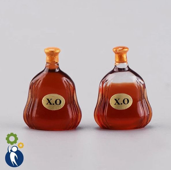 Chai ruou xo 1.8x2.6cm, mô hình mini trang trí