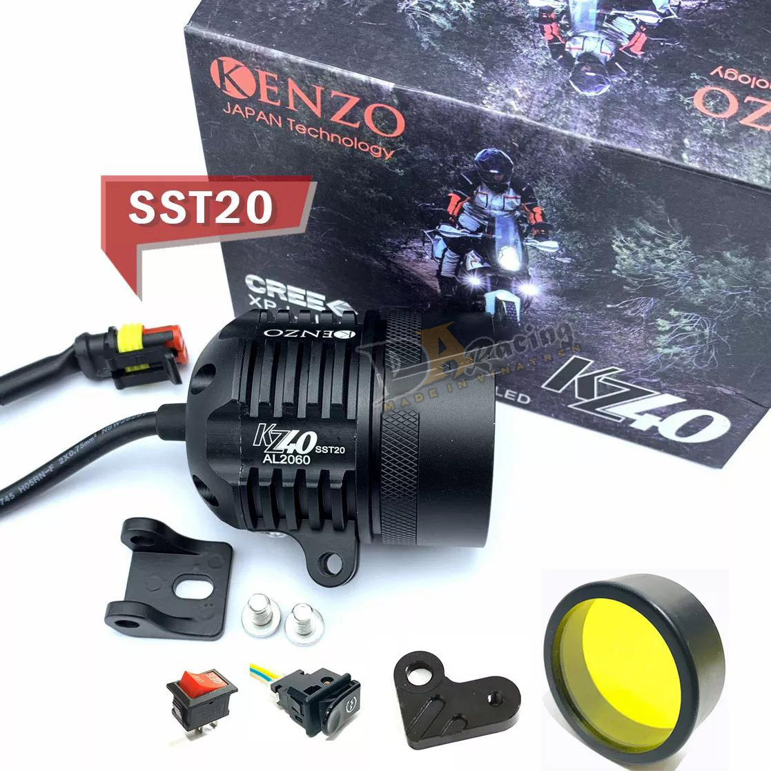 TẶNG PHỤ KIỆN KHI MUA ĐÈN TRỢ SÁNG L4X (KENZO KZ40 ) CHIP SST20 CAO CẤP 40W KÍNH ÁNH TÍM , BẢO HÀNH 1 NĂM