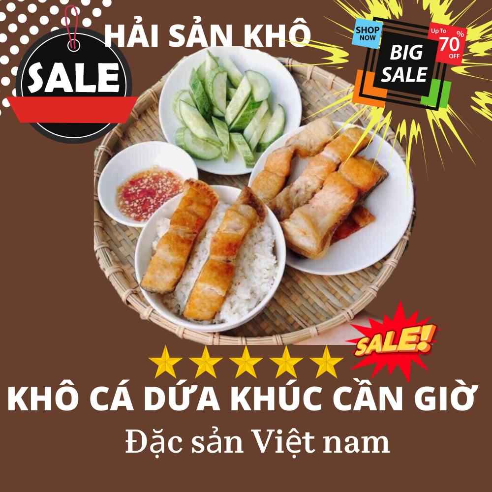 Khô cá dứa lạt Cần Giờ, phi lê không xương 1kg ngon miệng vừa ăn/thịt dày thơm ngon không chất bảo quản