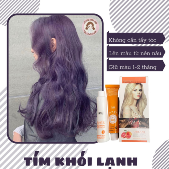 Combo Thuốc Nhuộm Tóc Tím Khói Lạnh Avaty Nhuộm Tại Nhà ( TẶNG OXI + GĂNG TAY+HDSD)