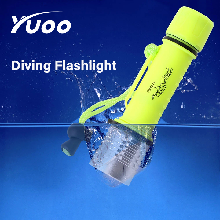 T20 đèn pin lặn đèn pin led siêu dưới nước chống nước 3000lm đèn lặn chuyên nghiệp để lặn bơi dưới nước thể thao