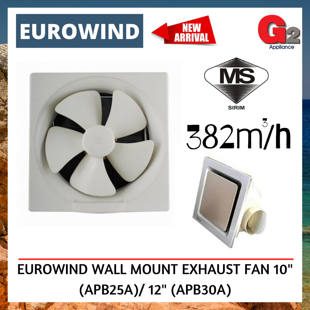 Eurowind (Ready Stock) Wall Mount Exhaust Fan 10\'+String.fromCharCode(34)+\' (APB25A)/ 12\'+String.fromCharCode(34)+\' (APB30A)