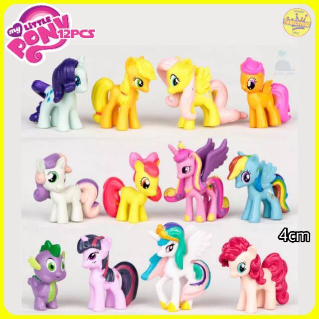 12 pcs MY LITTLE PONY Action Figure hadiah Toys Topper Cake Decoration Poni