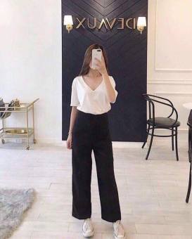 Quần cạp cao-quần ống suông-quần ống rộng-hàng chuẩn loại 1-bu fashion