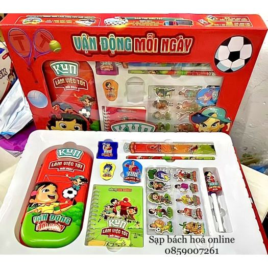 卍  Bộ đồ dùng học tập Kun - Bộ đồ dùng Kun set 9 món cao cấp