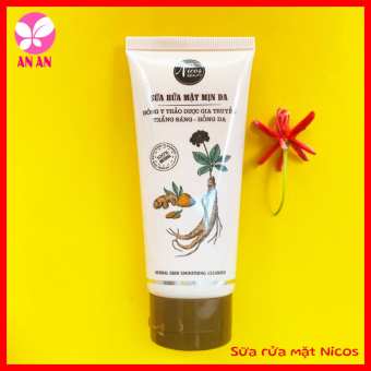 Sữa rửa mặt Nicos Sạch mụn mịn da 80gr - Sữa rửa mặt Đông Y Gia truyền Nicos - Hàng chính hãng