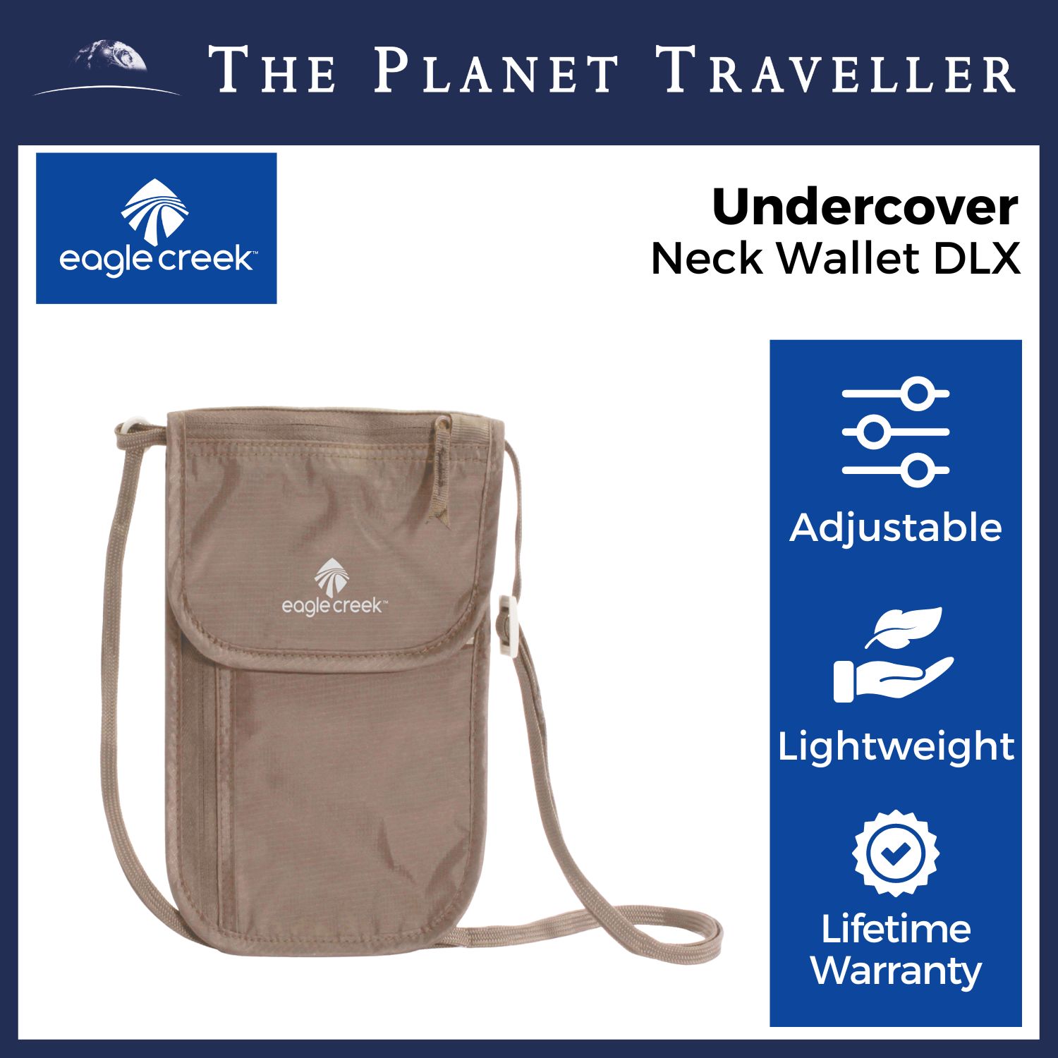 eagle creek silk neck wallet