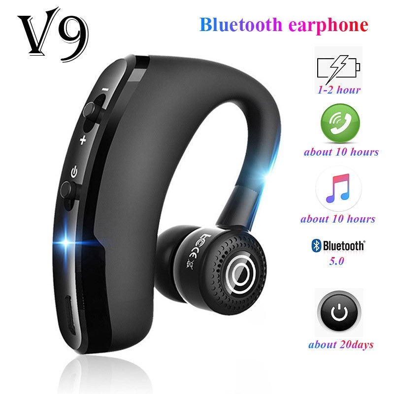 Tai nghe bluetooth cao cấp V9 pin siêu trâu, tích hợp micro