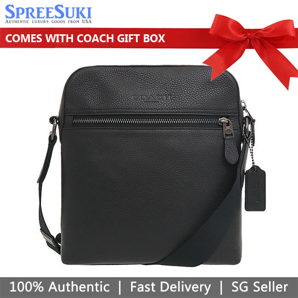 SpreeSuki - Coach Men Crossbody Bag In Gift Box Flight Bag In